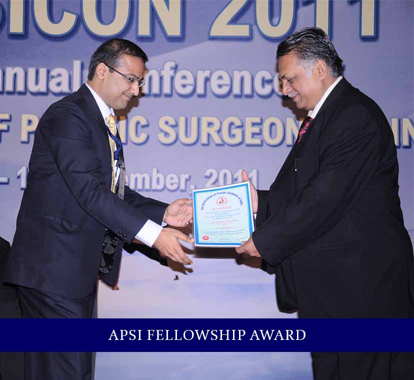 Dr Sushil Nahar - Plastic Surgeon - APSI Fellowship Award